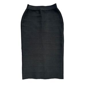🔃Luxury Black Elastic Bandage Midi Skirt